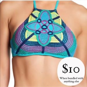 Halter high neck bikini top